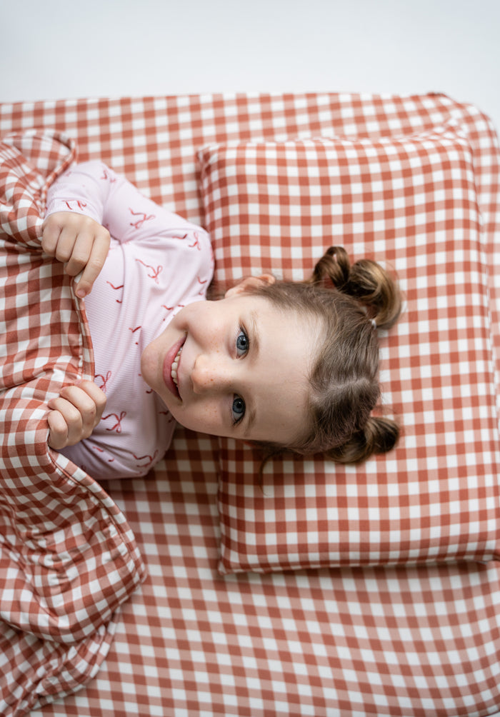 Amber Gingham print, styled by Pip + Phee