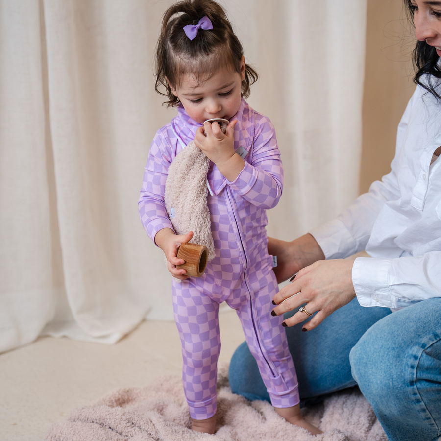 Bamboo Footed Sleeper | Caramel