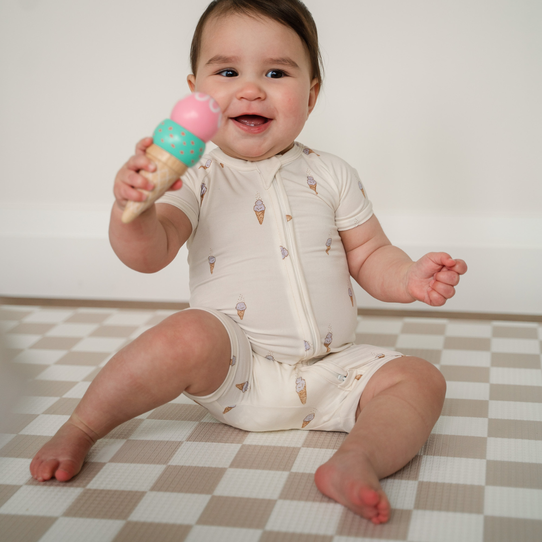 Bamboo Shortie Playsuits | LE Prints