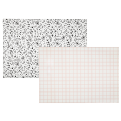 Pink Grid/Contrast Floral