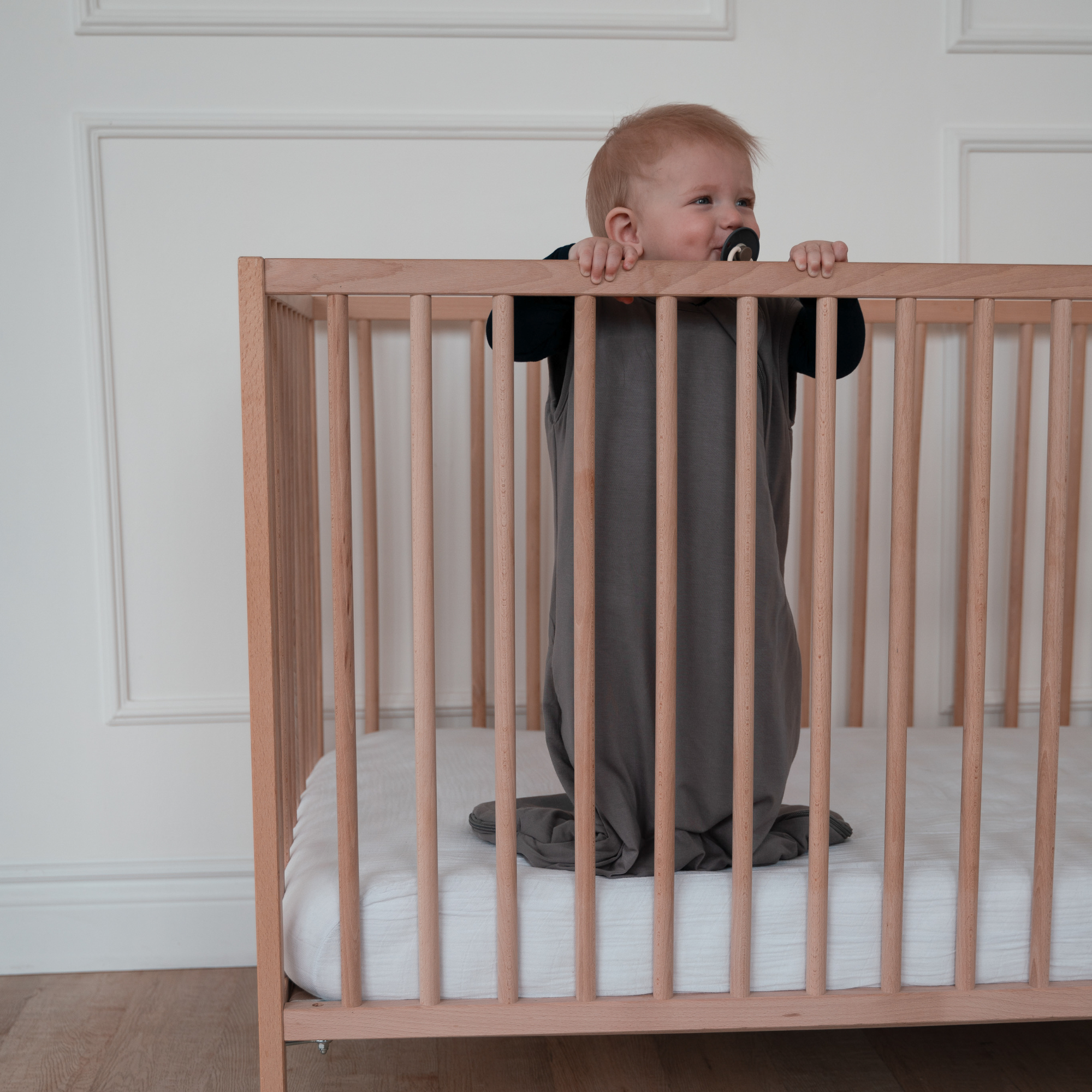 Bamboo baby cot on sale