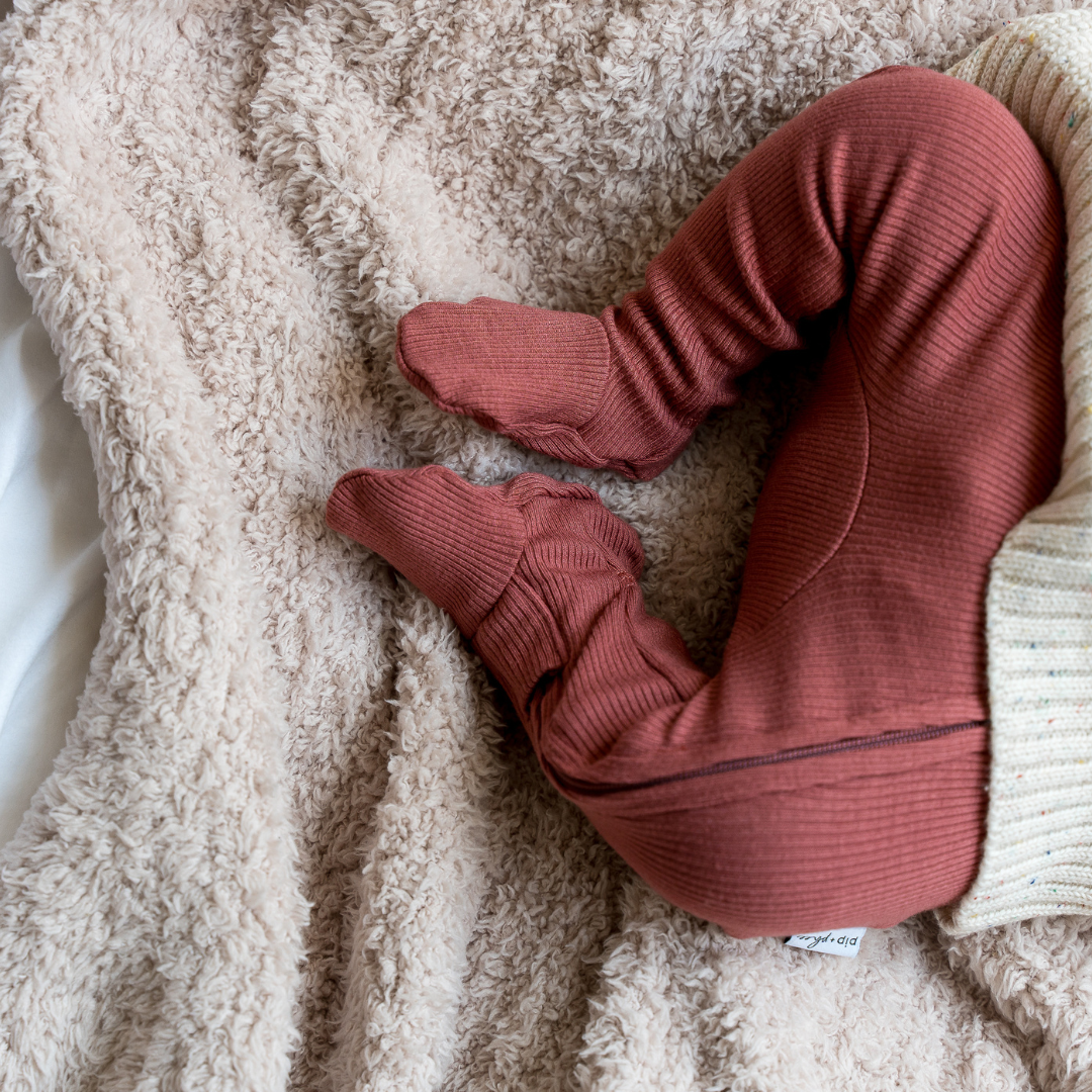 Bamboo Footed Sleepers | Ribbed | Solids