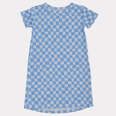 Wavy Checks - Blue
